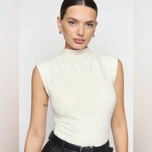 Reformation Lindy Knit Top Ivory - Size S